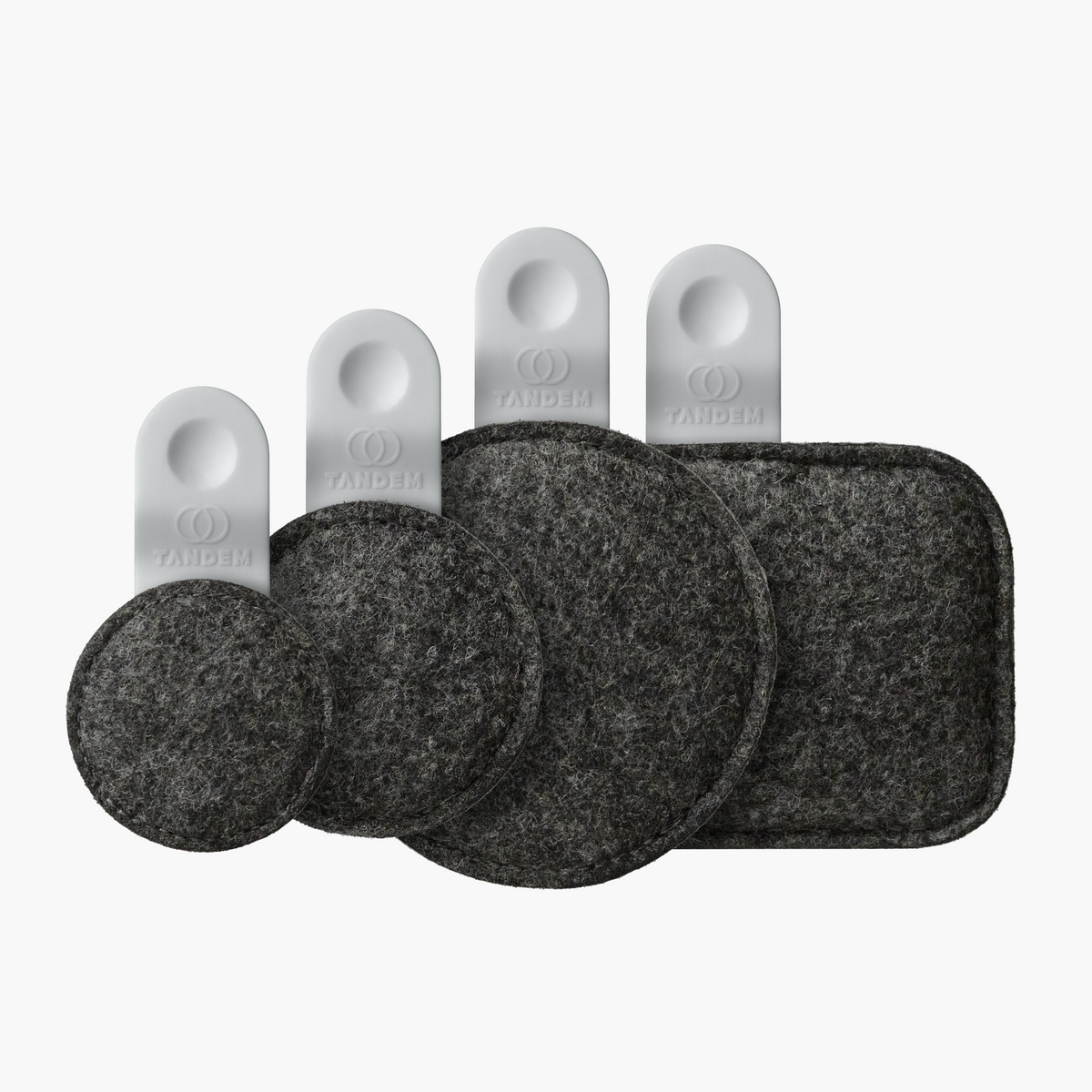 Drops set of 4 in Fog Grey