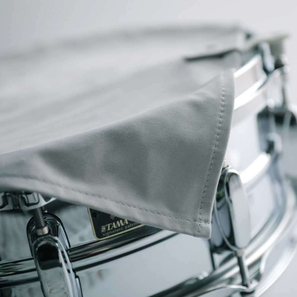 T-towel 16 Zoll auf der Snare, Detailaufnahme