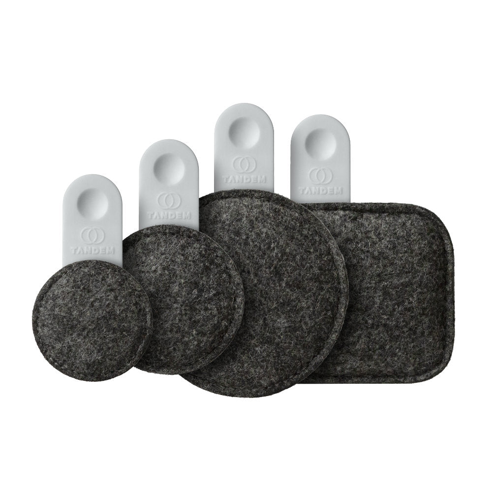 Drops set of 4 — alle vier Gewichte in Fog Grey